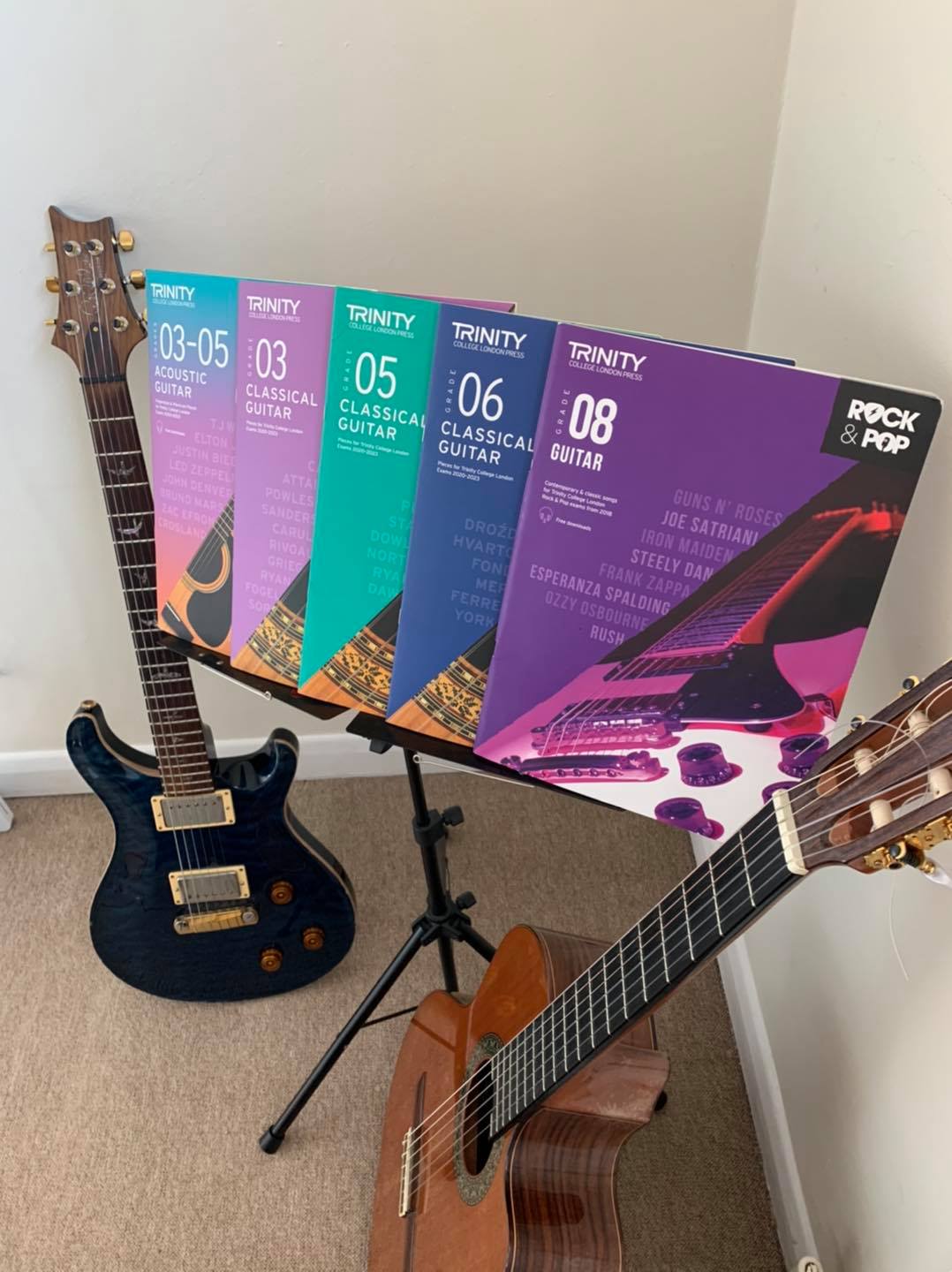 Trinity grade books and guitars